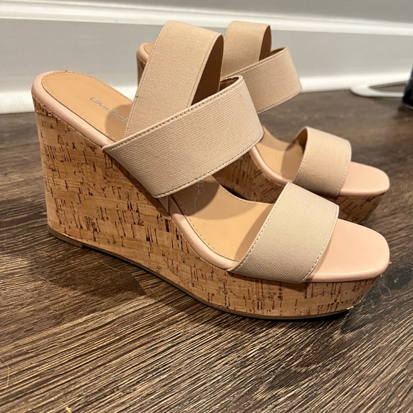Limelight Nude Wedge Sandals - Picture 3 of 3